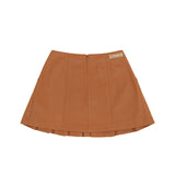 PIV'VEE Coated Pleated Skirt - Squirrel Brown