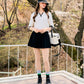 MAGIA Classic Pleated Skirt - Black