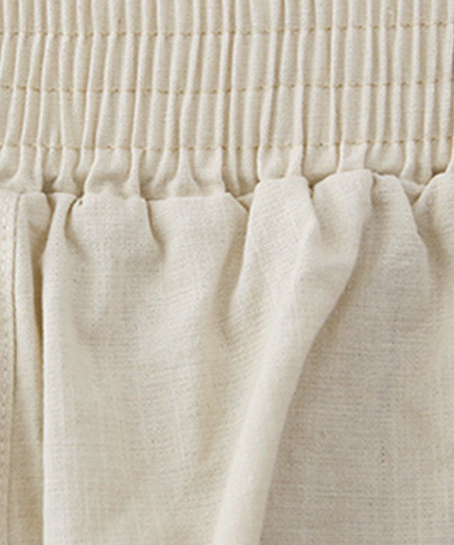 N9 Celty Banding Linen Pants - Light Beige