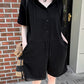 N9 Hafif Hooded Jumpsuit - Black