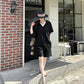 N9 Hafif Hooded Jumpsuit - Black
