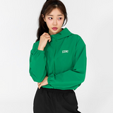 Xexymix Hot Burning Up Hooded Crop Jacket - Rolling Green