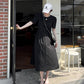 N9 Kubito Puff Long Dress - Black