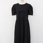N9 Kubito Puff Long Dress - Black