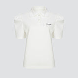 KANDINI Polo Shirts With Puff Sleeve / Short - White