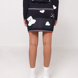 AVEN Even Bear Knit Skirt - Navy