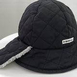 KANDINI Padded Ear-Cover Bucket Hat - Black