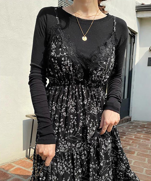 N9 Zebuche Lace Nashi Dress - Black