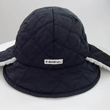 KANDINI Padded Ear-Cover Bucket Hat - Black