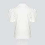 KANDINI Polo Shirts With Puff Sleeve / Short - White