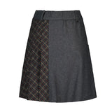LE SONNET Mixed Pleats Skirt - Grey