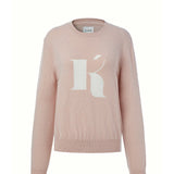 KUME STUDIO Cashmere Blend Logo Sweater - Pink