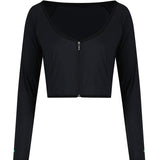 LE SONNET Sun Block Zip-up - Black