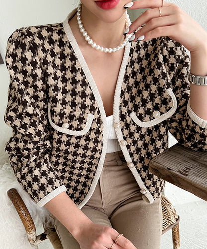 N9 Zito Bell Check Jacket - Brown