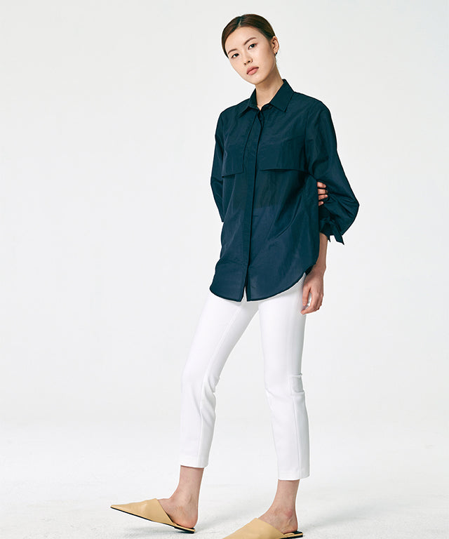 02 AMOIRE Leah Top - Navy