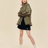 LE SONNET Romantic Windbreaker - Khaki
