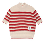 AVEN Hampton Striped Mid-Neck Knit - Red