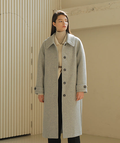 PAUL AND ALICE RAGLAN WOOL COAT - GRAY