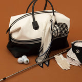 AVEN Hampton. Classic A Boston Bag (Pouch SET) - Dark Navy/White