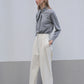 PAUL AND ALICE  HIGH WAIST STITCH PANTS - BEIGE