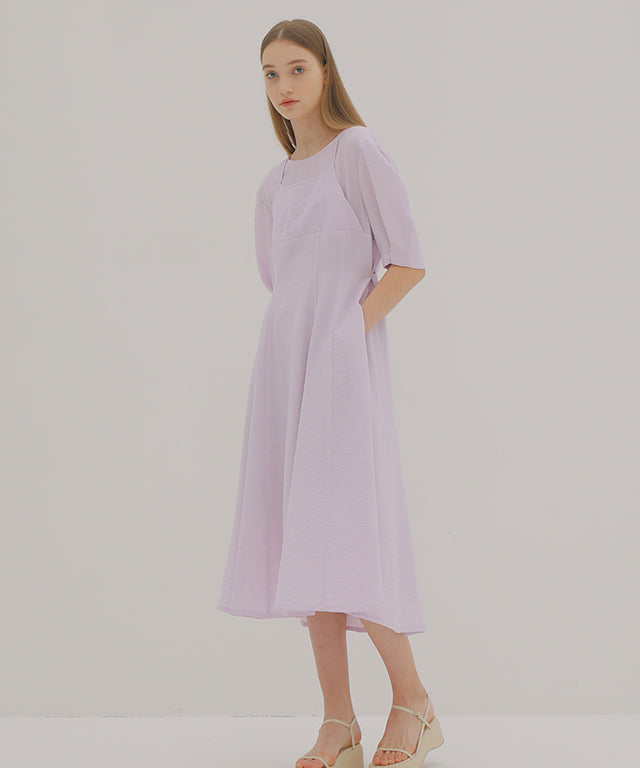 PAUL AND ALICE LAYERED STRAP DRESS - LILAC
