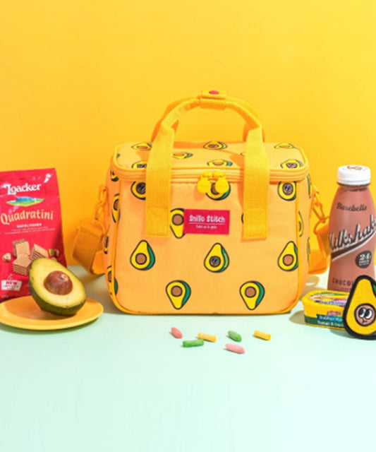 SNILLO STITCH Lunch Bag Shoulder Strap Avocado - Yellow