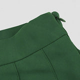 KANDINI Color line Pleats Skirt - Green