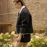 KANDINI Quilting Padded Mini Skirt - Black