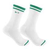 LE SONNET Key Logo Socks - Green / Red (2pack)