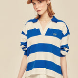 LE SONNET Stripe Pullover - Blue