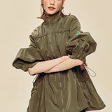 LE SONNET Romantic Windbreaker - Khaki