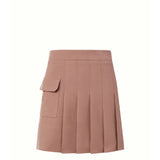 KUME STUDIO Patch Pocket Pleated Skirt - Pink