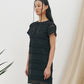 KUME  STUDIO Fringe Lace Mini Dress - Black