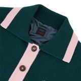 LE SONNET Retro Winter Cardigan - Green