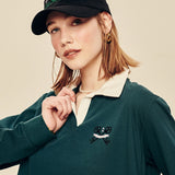 LE SONNET Key Logo Rugby Shirt - Green