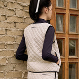 KANDINI Quilting Padded Vest - Ivory