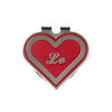 LE SONNET Heart Ball Marker - Red + Silver