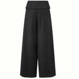 KUME STUDIO Waist Folded Trousers - Black