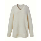 KUME STUDIO Oversized Soft Mohair Sweater with Neck Warmer - Ivory