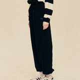 LE SONNET Two Hearts Sweatpants - Black