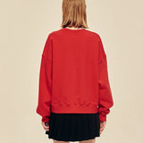 LE SONNET Two Hearts Sweatshirt - Red