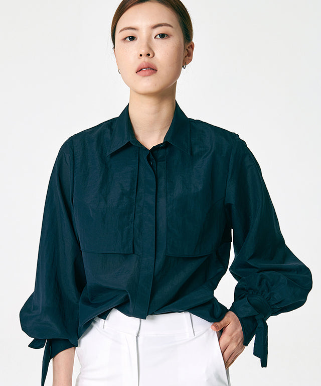02 AMOIRE Leah Top - Navy