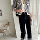 N9 Zito Bell Check Jacket - Black