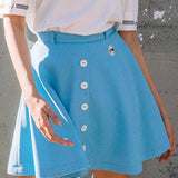 KANDINI Flared Skirt - Blue