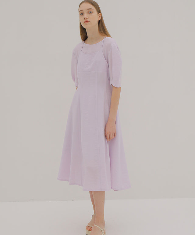 PAUL AND ALICE LAYERED STRAP DRESS - LILAC