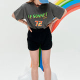 LE SONNET Button Shorts - Black
