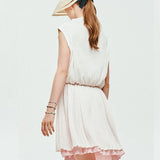 LE SONNET Iris Pleats Dress - Cream