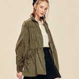 LE SONNET Romantic Windbreaker - Khaki