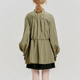 LE SONNET Romantic Windbreaker - Khaki