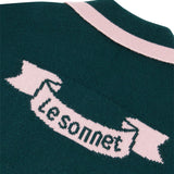 LE SONNET Retro Winter Cardigan - Green